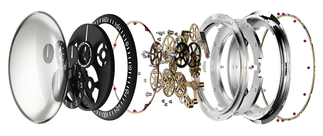 Ressence-Type-1-Squared Watch Exploded View